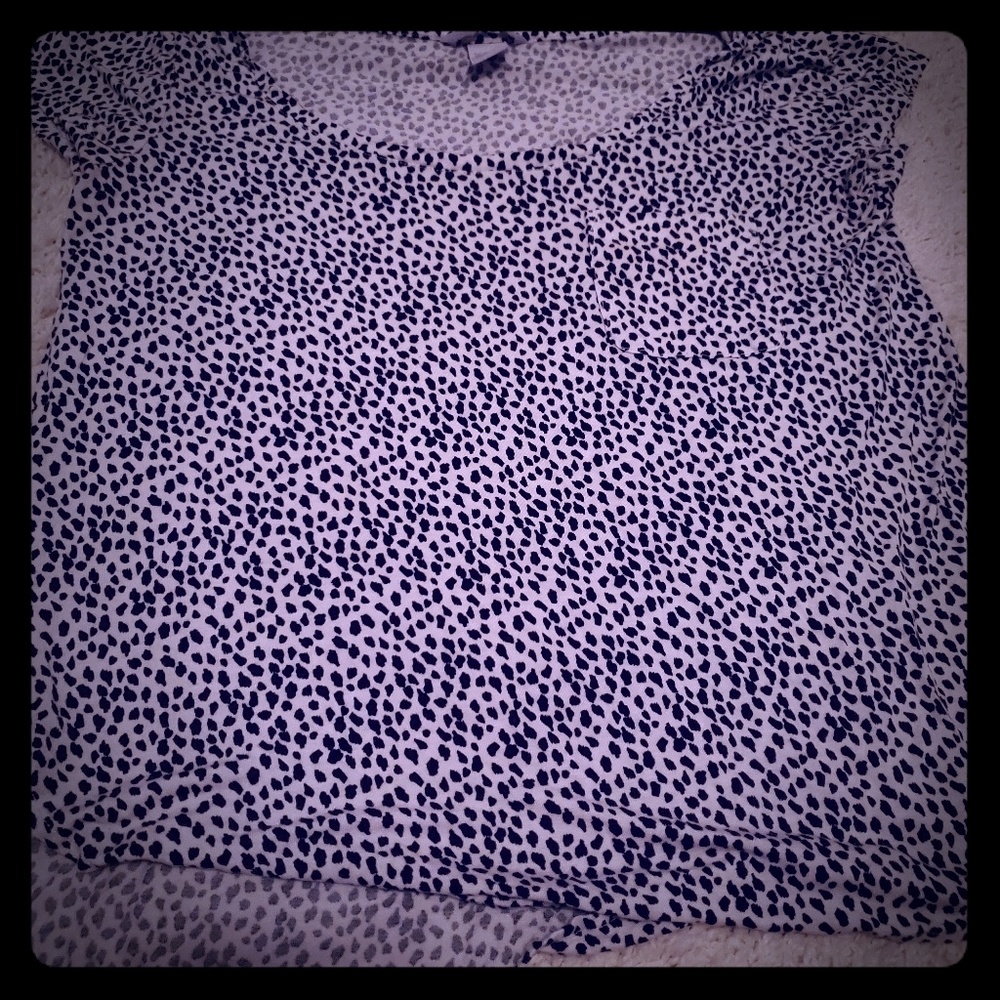 White and black shirt